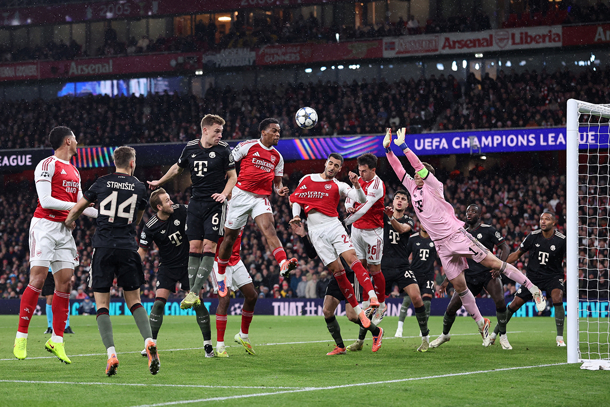 Arsenal prvič premagal Bayern v skupinskem delu Lige prvakov